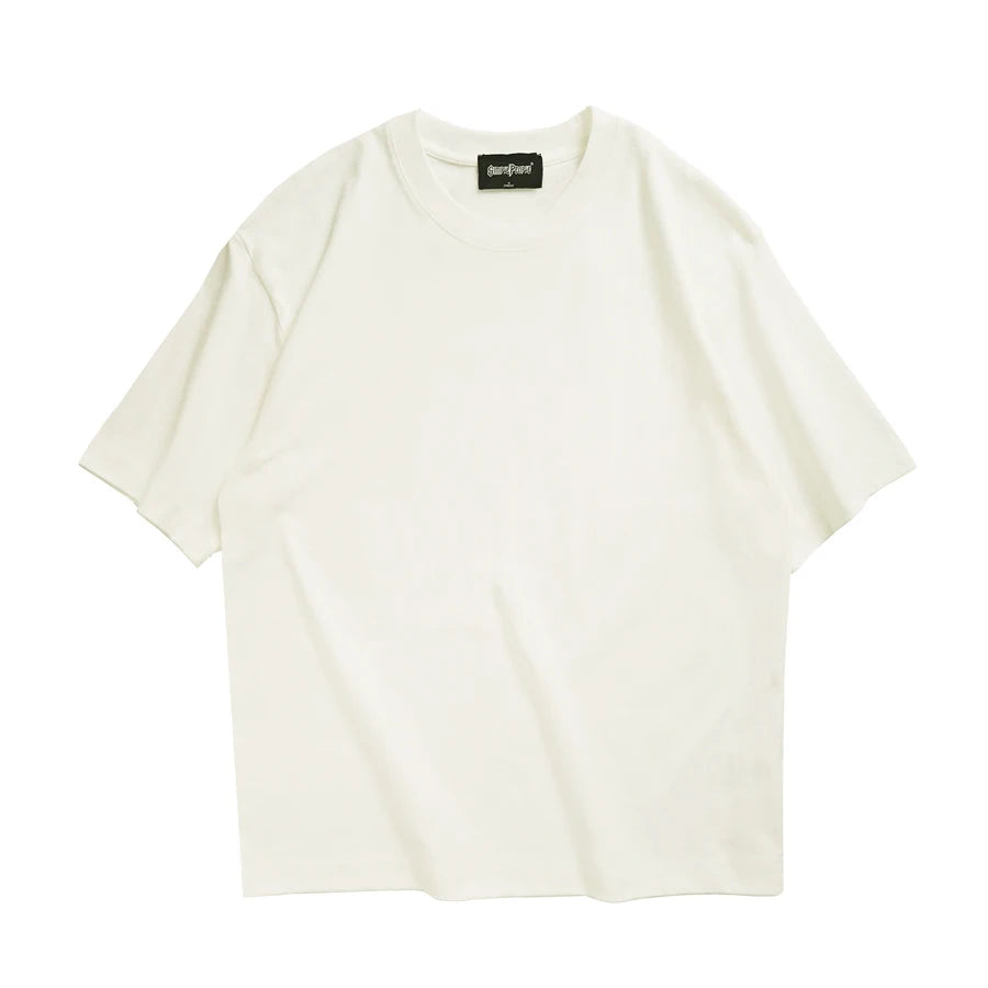 Dark grey oversized basic t-shirt in soft cotton with relaxed fit