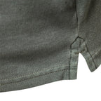 Men's green classic polo shirt with ribbed collar