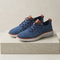 Men's midnight navy lightweight mesh knit sneakers with cushioned sole