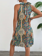 Women's paisley halter dress