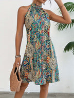 Women's paisley halter dress