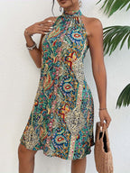 Women's paisley halter dress