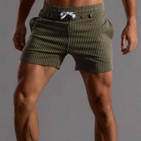 Sam | Men's Striped Drawstring Shorts with Elastic Waistband and Pockets