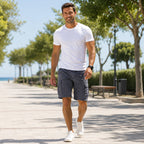 Men's cargo shorts with utility pockets