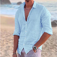 Emmanuel | Men's Relaxed Fit Textured Long Sleeve Shirt with Collar
