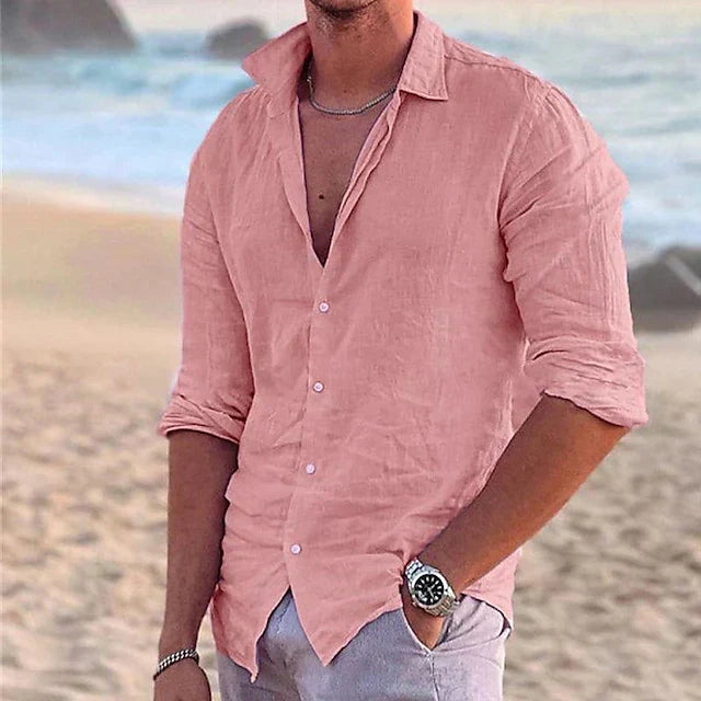 Men's relaxed fit long sleeve shirt