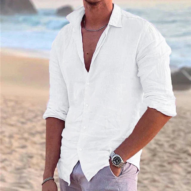 Men's relaxed fit long sleeve shirt