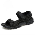 Men's black sport hiking sandals with adjustable straps