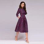 Women's fit and flare midi dress