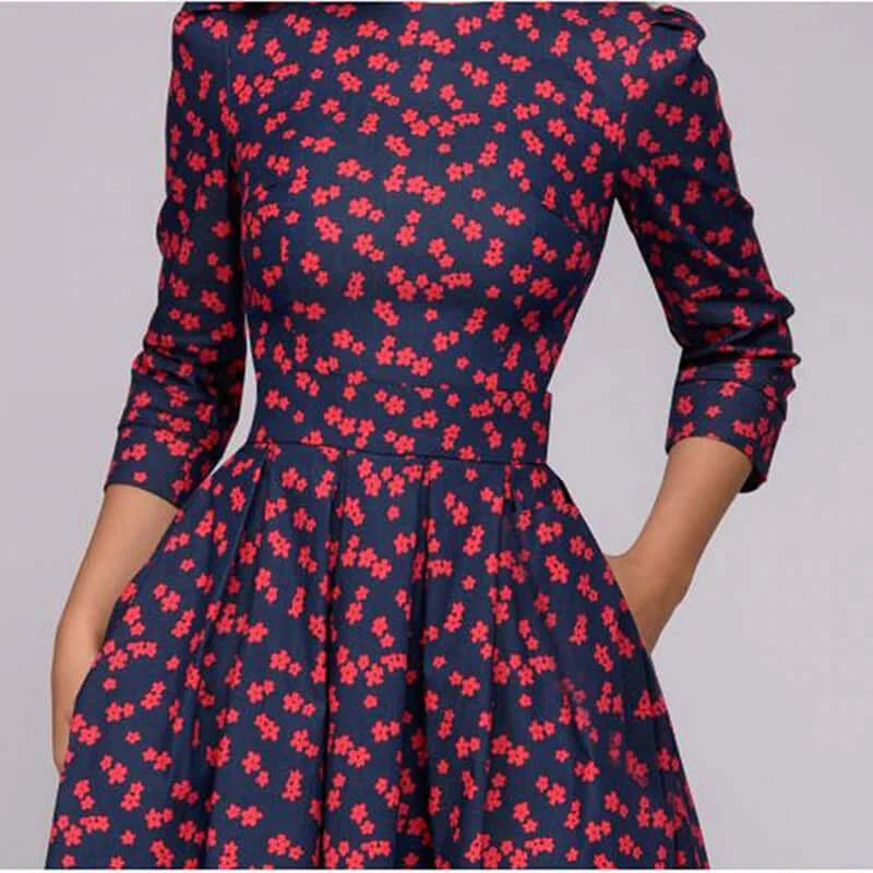 Women's fit and flare midi dress