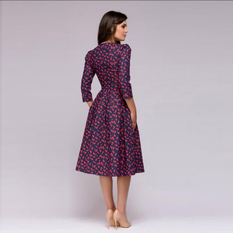 Women's fit and flare midi dress