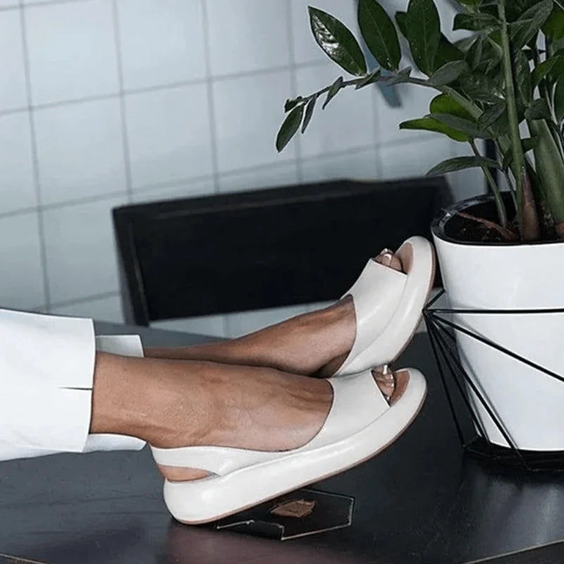 Women's peep toe slingback wedge sandals
