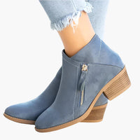 Saskia | Women's Vintage Ankle Boots with Cushioned Comfort Footbed Design
